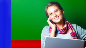 woman on a cell phone