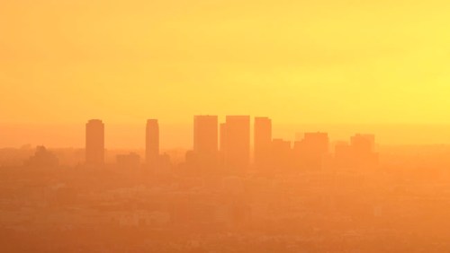 Downtown LA at sunset