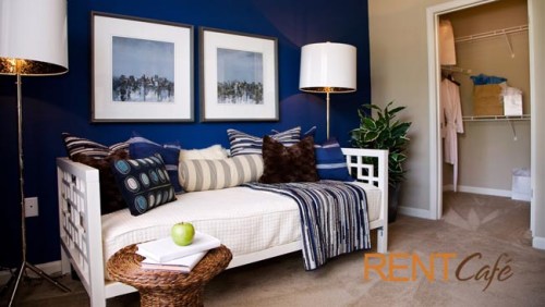 blue guest bedroom