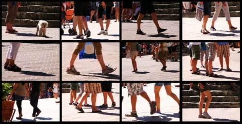 people walking in near their atlanta apartments