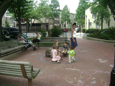 Fitler Square  children playing
