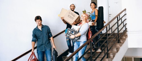 People moving into their first apartment after college.