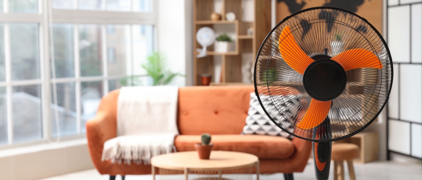 A fan used to cool down an apartment.
