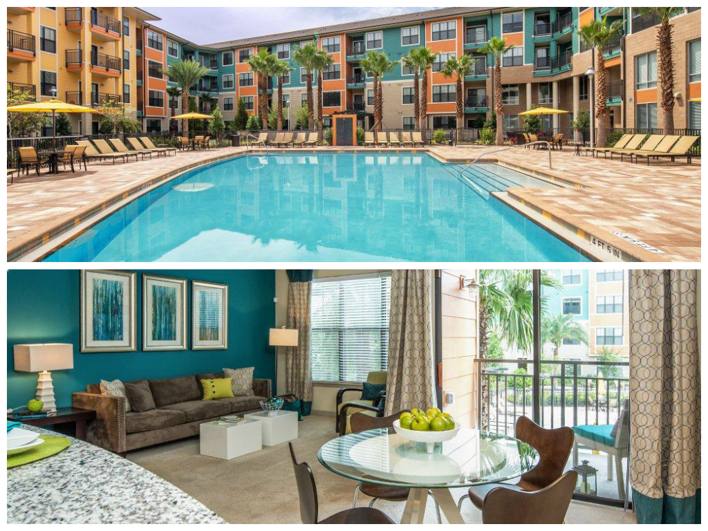 Rents range from range from $1,095 to $1,257 for one-bedroom apartments at Millenia 700 in Orlando 