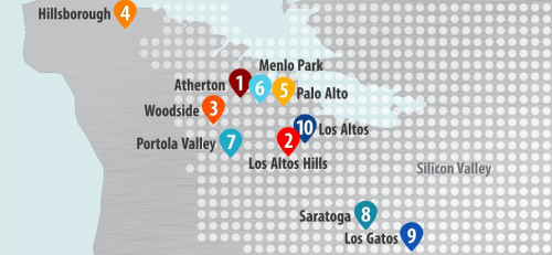 10 Si8licon Valley cities with most luxury listings