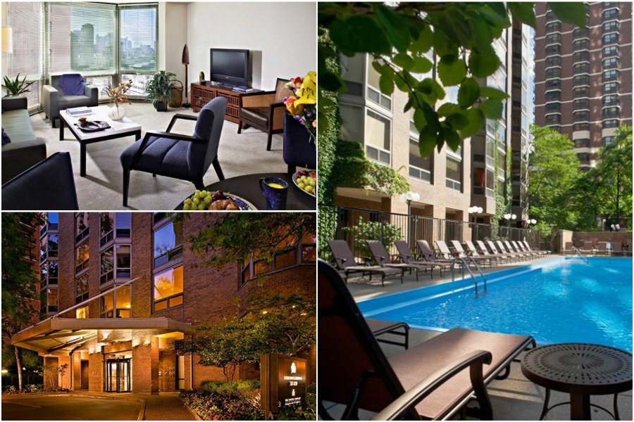 Studio apartments at Elm Street Plaza in Chicago