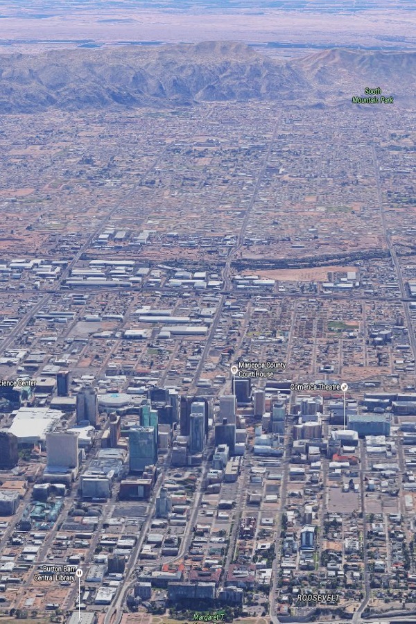 Aerial view of Phoenix