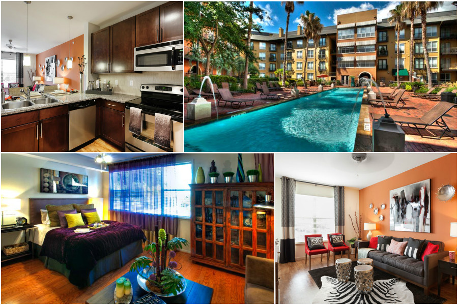 Studio apartments at Post Midtown Square in Houston