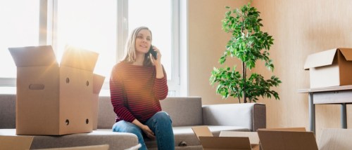 A person settling in after renting an apartment.