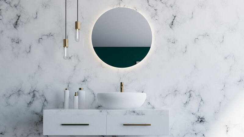 light fixture mirror bathroom upgrade