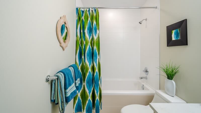 shower curtain bathroom upgrade