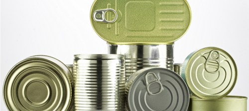 A variety of tin cans
