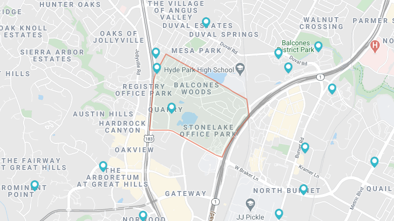 Balcones Woods Austin Map Balcones Woods Austin Map