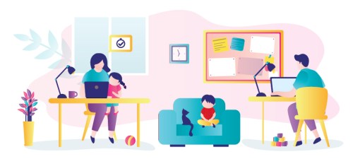 working from home with kids