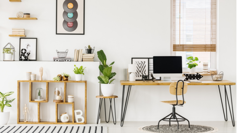 furniture arranged to maximize space in a small apartment