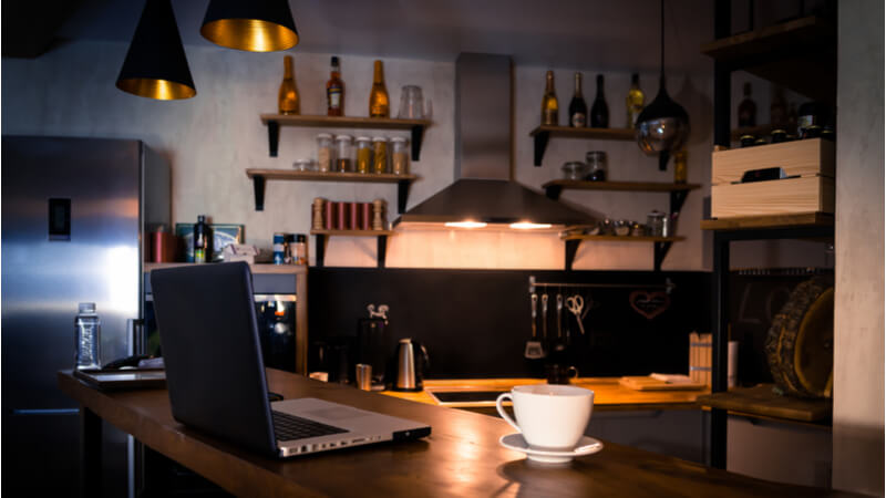 kitchen office setup 2021