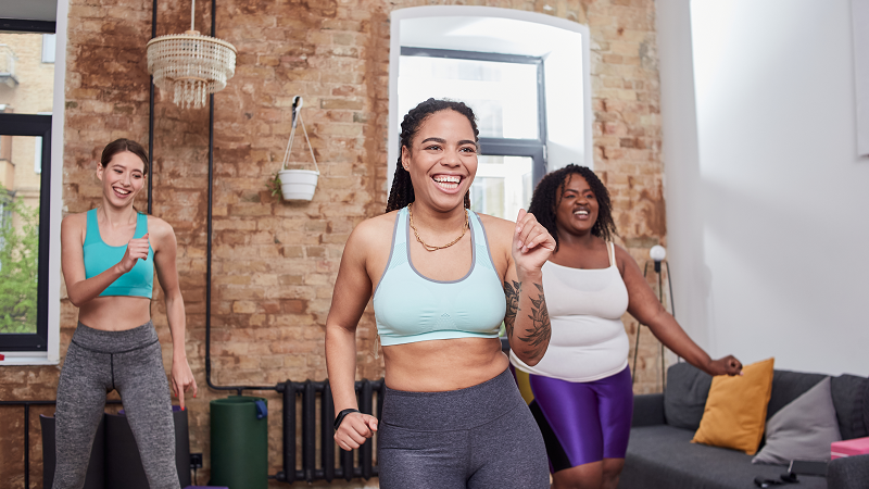 roommate workout indoors