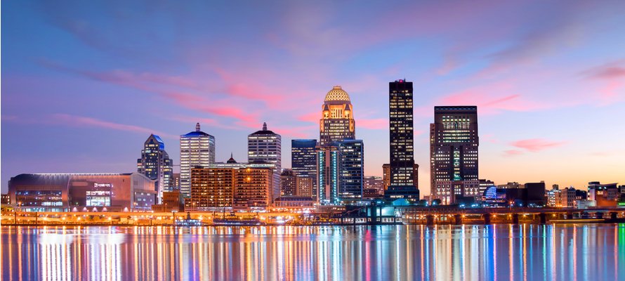 downtown Louisville KY skyline