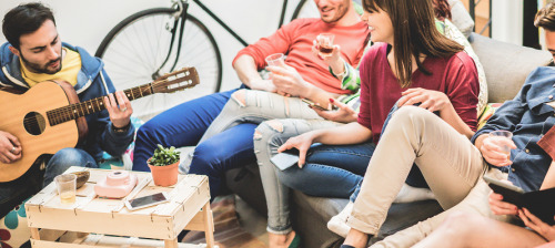 have friends over rented apartment