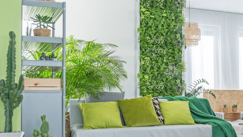 greenery room divider idea