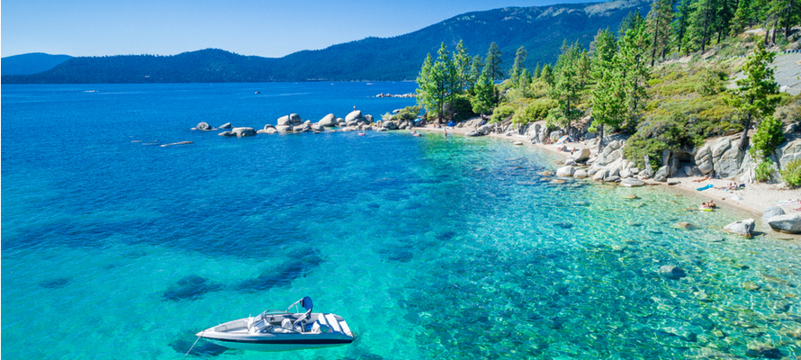 Aerial view of Lake Tahoe
