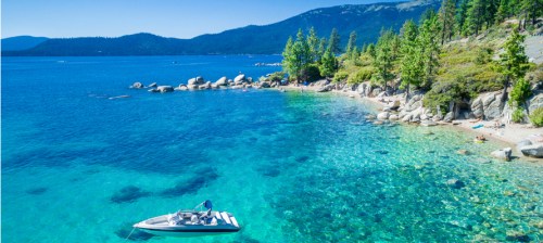 Aerial view of Lake Tahoe