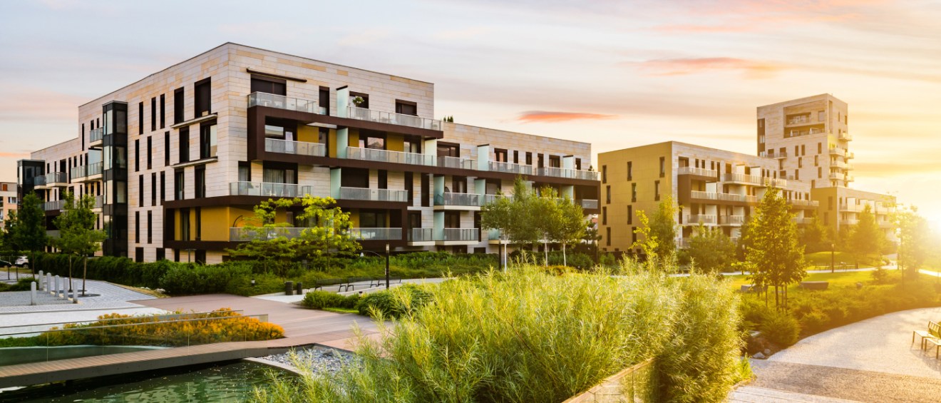 A rental apartment complex.