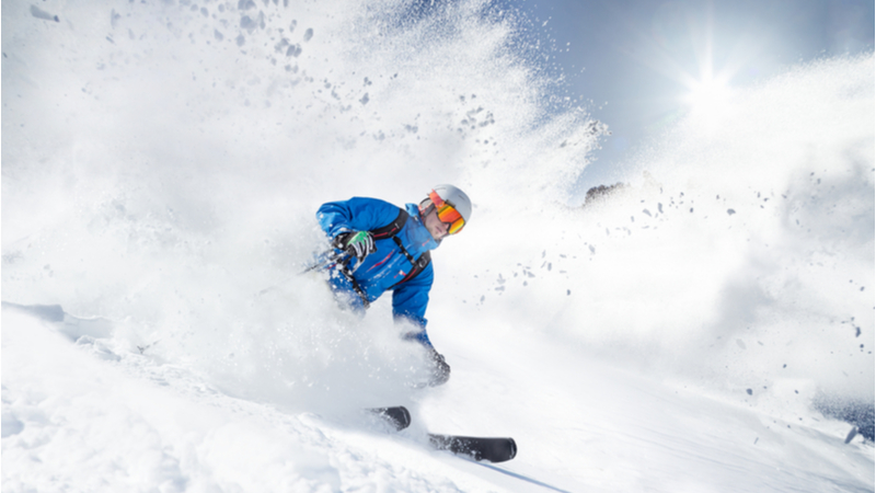man skiing in Colorado