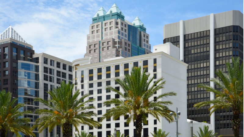 Downtown Orlando high rise buildings