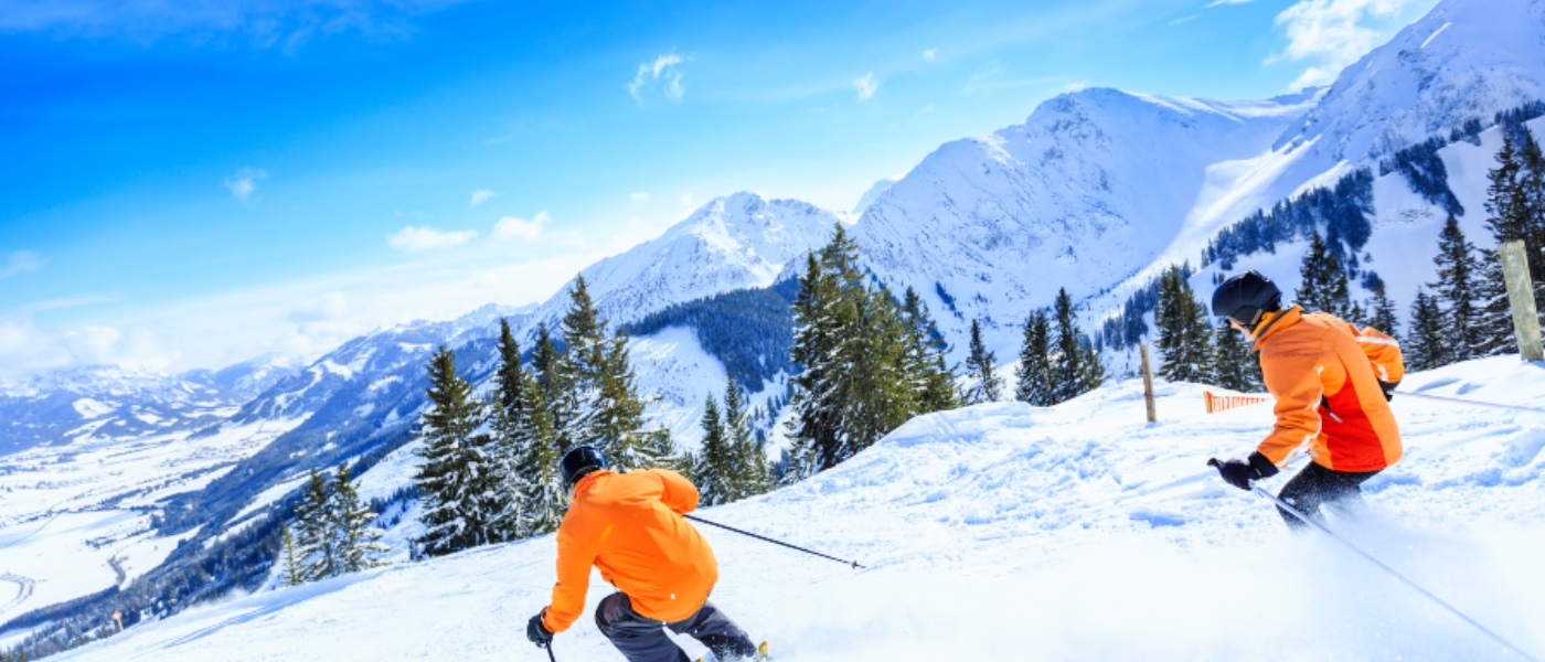 Skiers near Seattle