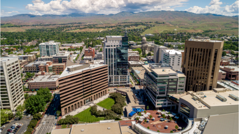 downtown plaza in Boise Idaho