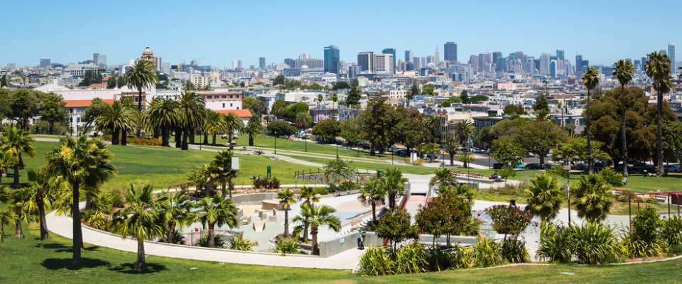 Mission Dolores Park San Francisco, California.