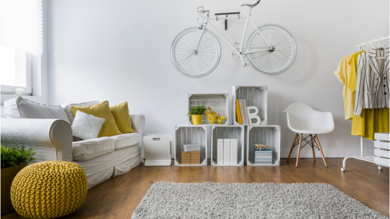 bike storage in Boston apartment
