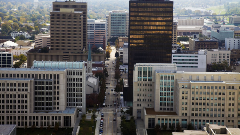 Aerial Baton Rouge, Louisiana, USA.