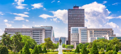 Baton Rouge, Louisiana, USA skyline from Louisiana State Capitol
