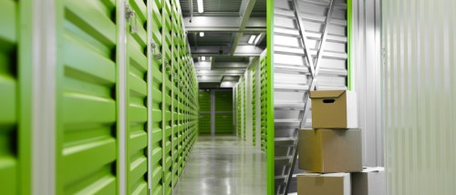 hallway of a storage facility