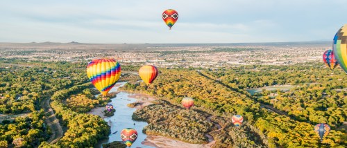 balloons over the rio grande near albuquerque new mexico