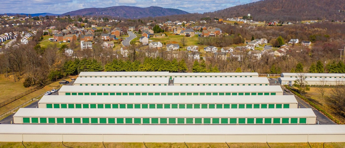 Self-storage facility with indoor and outdoor units