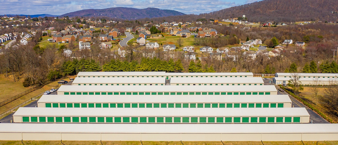 Self storage facility outdoor view