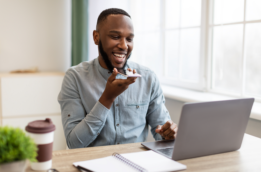 man talking on phone