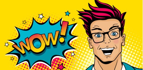 comic book illustration in retro style