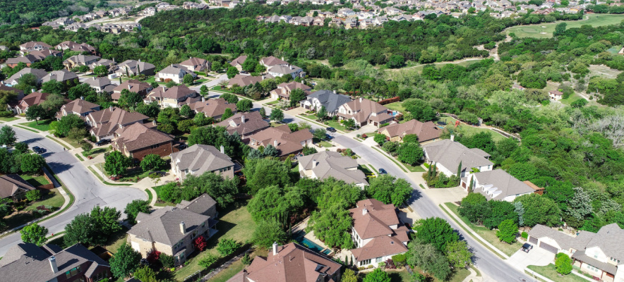 Cedar Park, TX, neighborhood aerial view