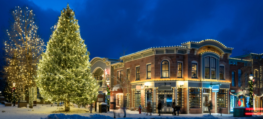 Christmas tree in Breckenridge, CO