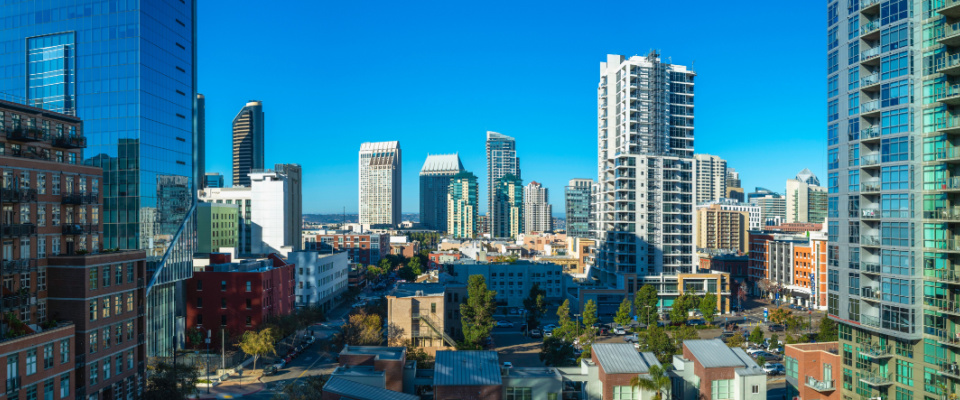 Downtown San Diego CA on a sunny day.