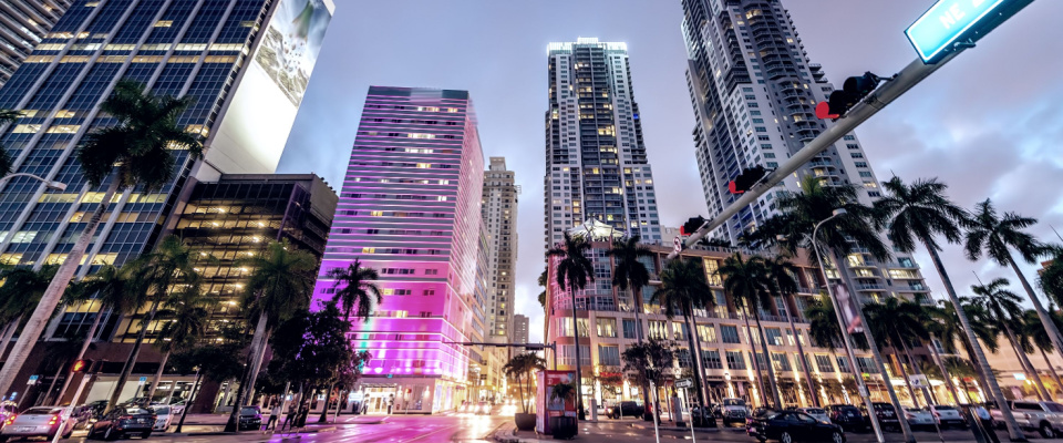 downtown miami at night