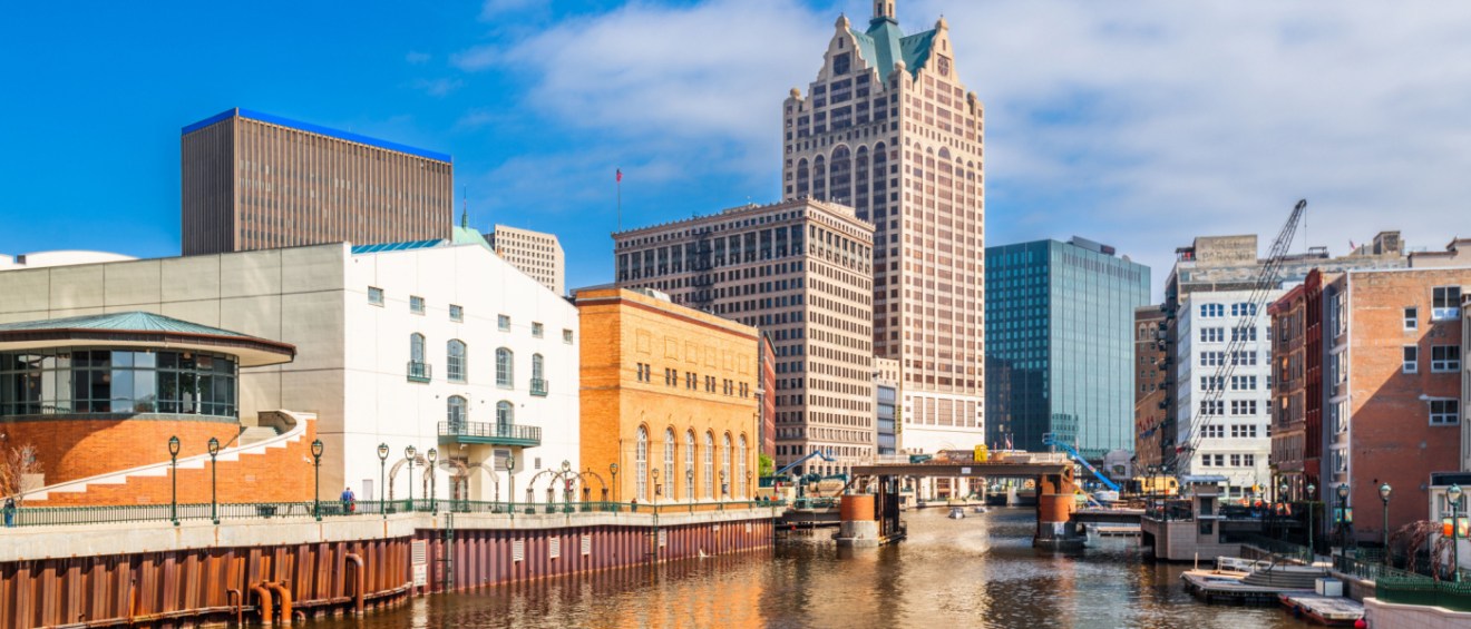 view of Milwaukee, WI's downtown during the day