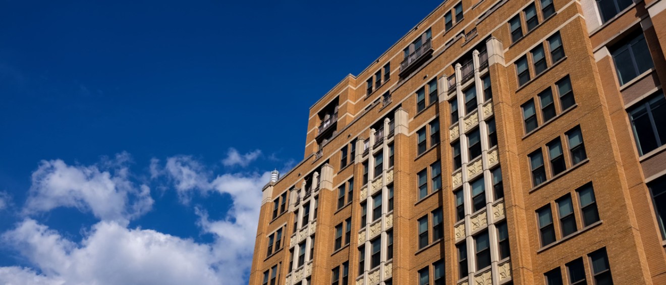 Generic apartment building in the Arlington, VA, neighborhood of Clarendon.