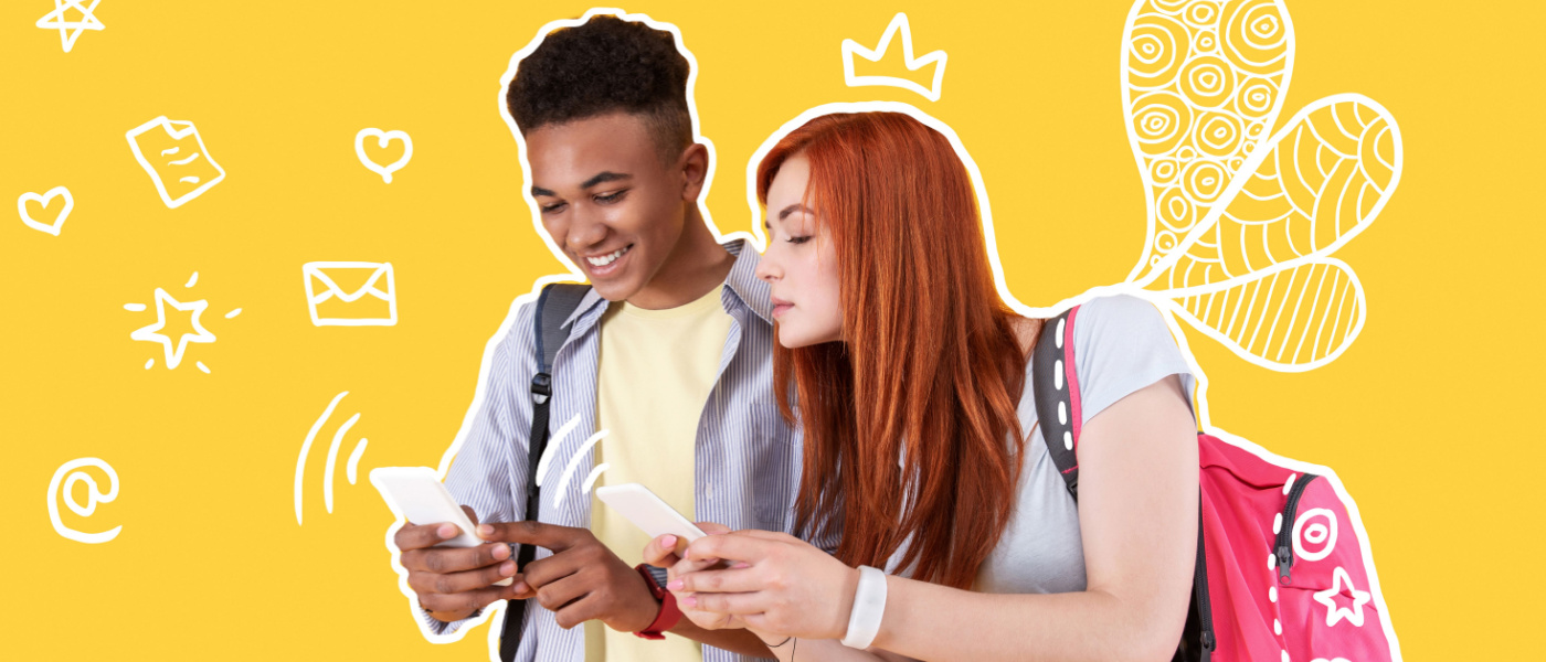 Gen Z renters looking up information on their smartphones.