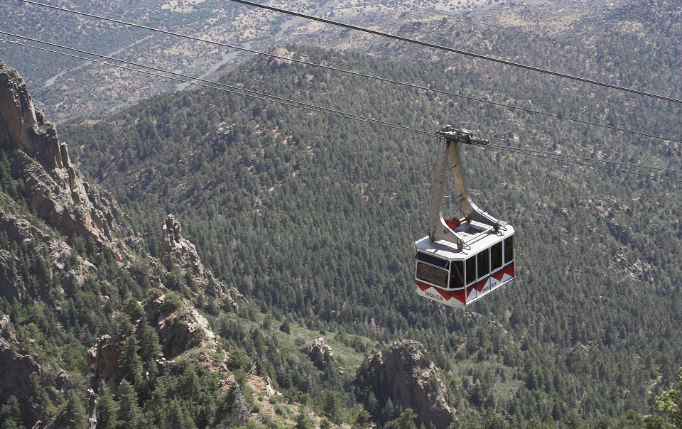sandia peak aerial view abq