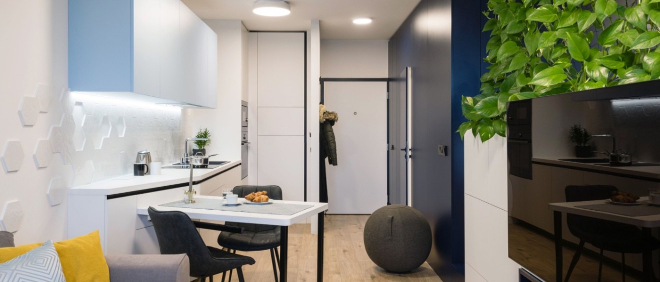 Interior of a small apartment